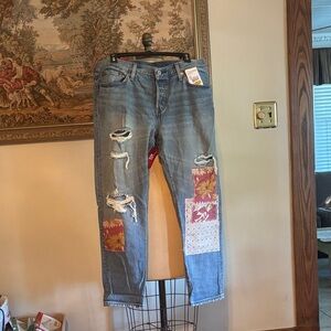 Levi’s Patched Blue Jeans for women